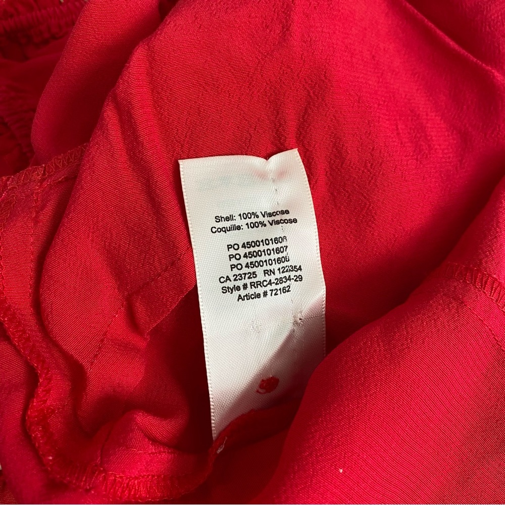 Aritzia Wilfred Free “Aurelia” Red Ruffle Blouse ❤️ - Picture 7 of 9